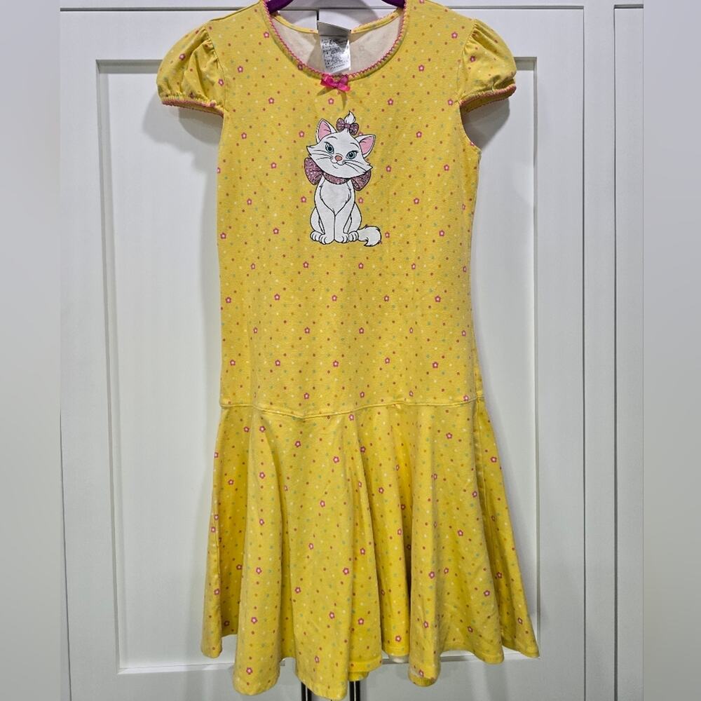 Vintage Disney Store Marie Dress Y2K 2000s Floral & Rhinestone | Girls Large